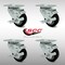Service Caster 3.5 Inch SS Black Polyurethane Swivel Top Plate Caster Set with Brake SCC SCC-SS20S3514-PPUB-BLK-TLB-4 - alternate 2